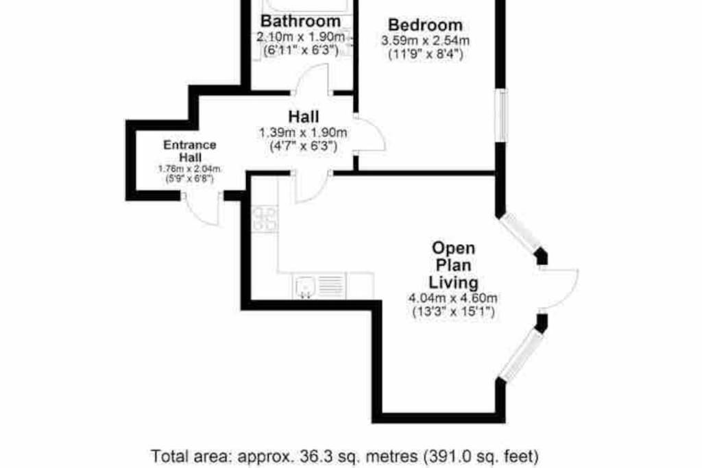 Stylish One Bedroom Central Bournemouth Flat 외부 사진